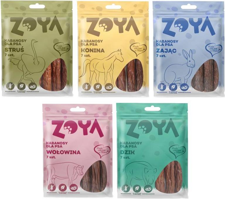 ZOYA Hundeleckerli Kabanossi MIX 5x7 Stück