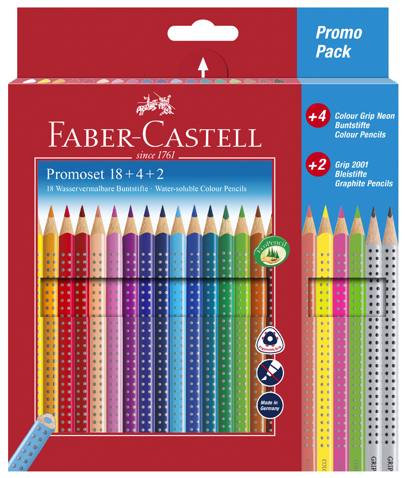 Faber Castell Jumbo Grip Colour Grip 6er 12er 24er Buntstifte Set Farbstifte 