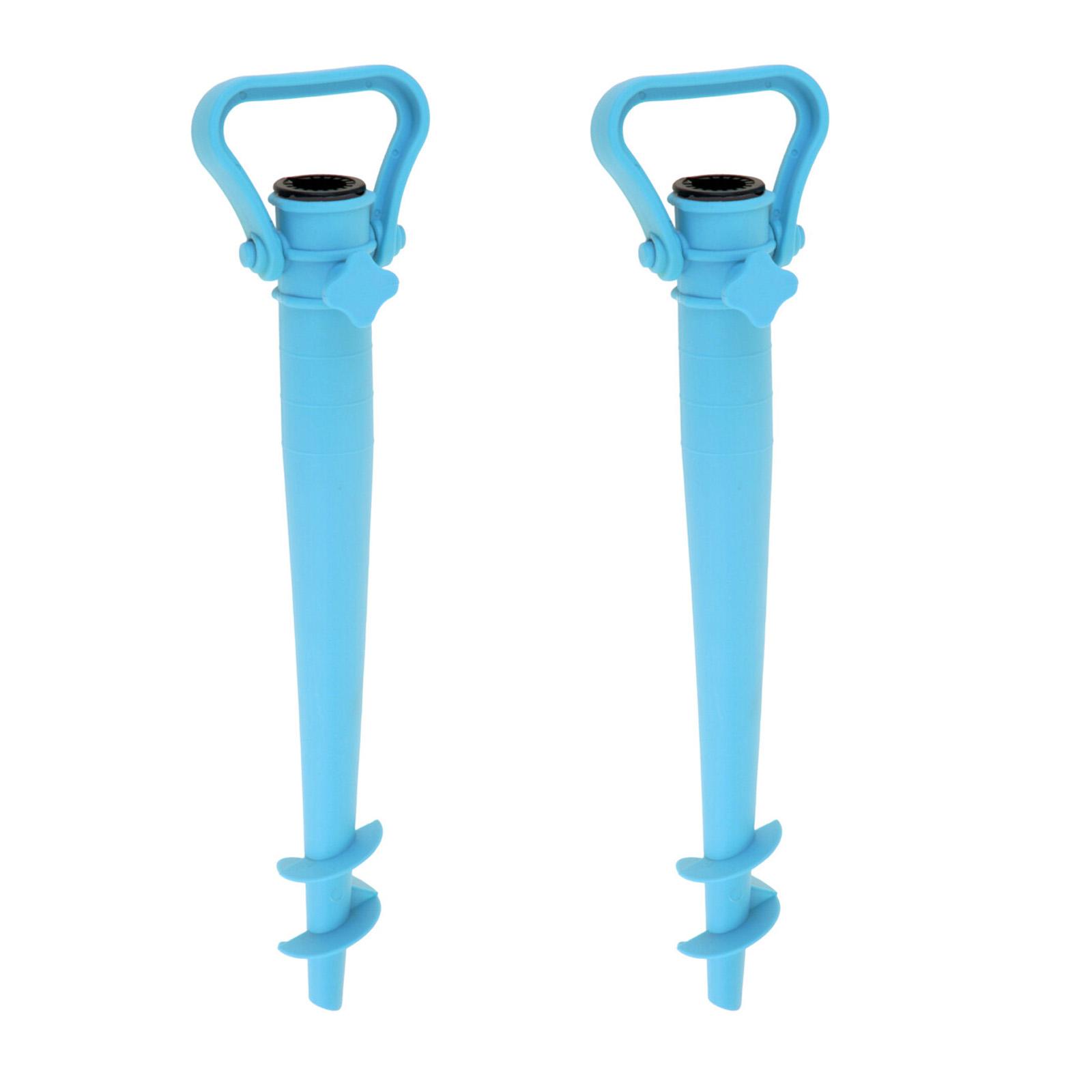 HAC24 2er Set Universal Sonnenschirmhalter Kunststoff mit Gewinde 43 x 15 x 8 cm Strand Schirmhalter Sonnenschirm Halter 182884345