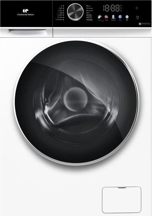Waschmaschine Frontlader CONTINENTAL EDISON CELL1012DDW1, 10kg, Direktantriebsmotor, 60 cm, 1200 U/min, Weiß