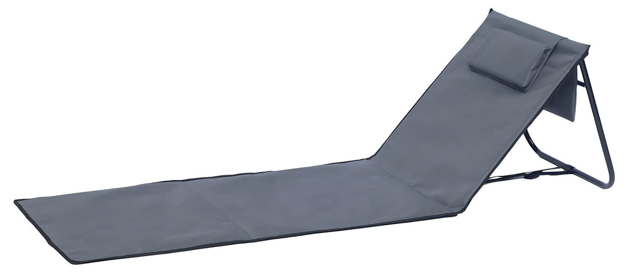 Linder Exclusiv Skladacie plážové lehátko Sivé