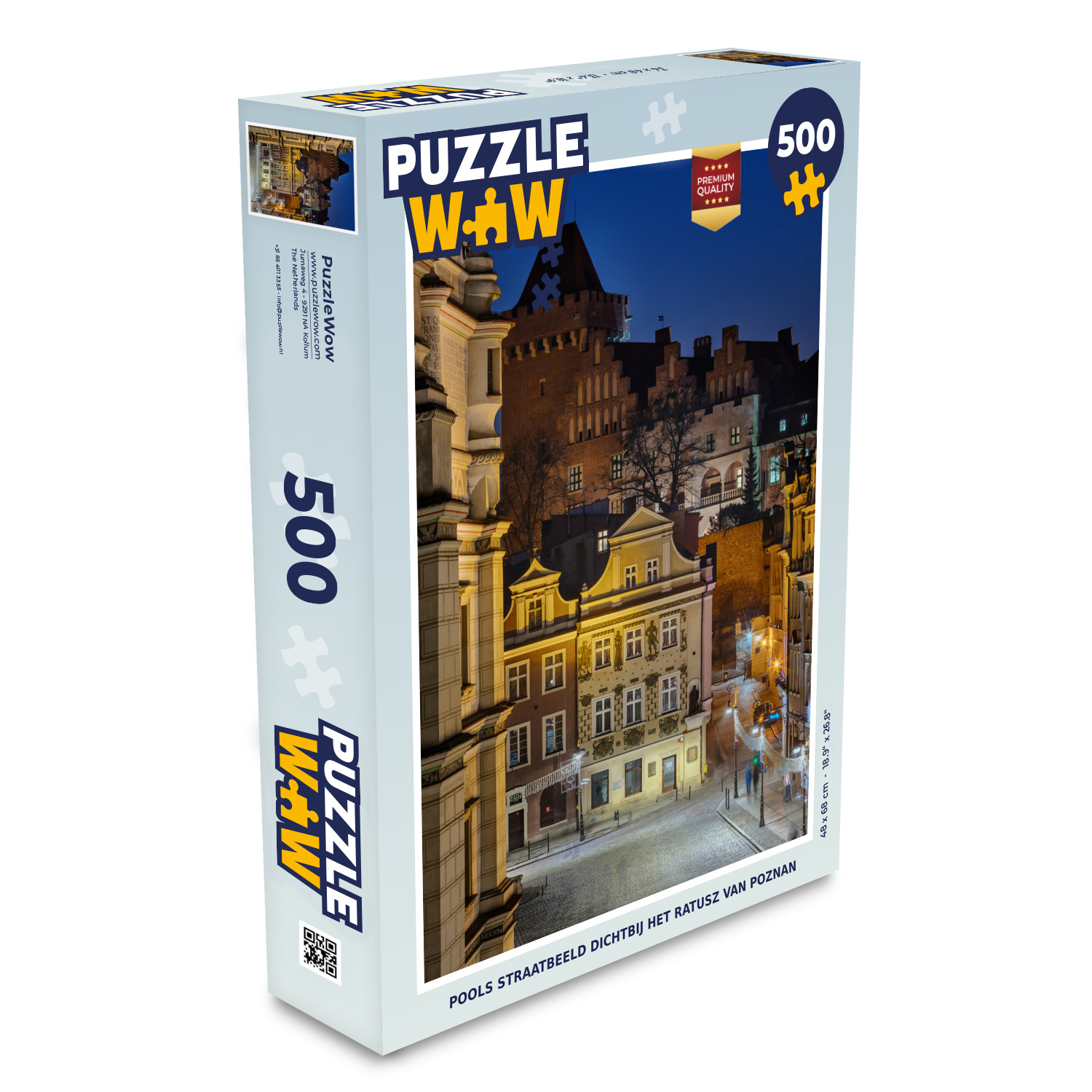 MuchoWow® Puzzle 500 Teile Polnische Straßenszene in der Nähe des Ratusz in Poznan - Denken - Spiel - Toy 137|1298901