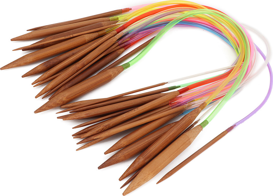 Cocosity Bambus-Nadeln,Bambus-Stricknadeln,Doppelt spitze Bambus-Nadeln,Bambus-Pullover-Nadeln,Ringförmige Stricknadeln