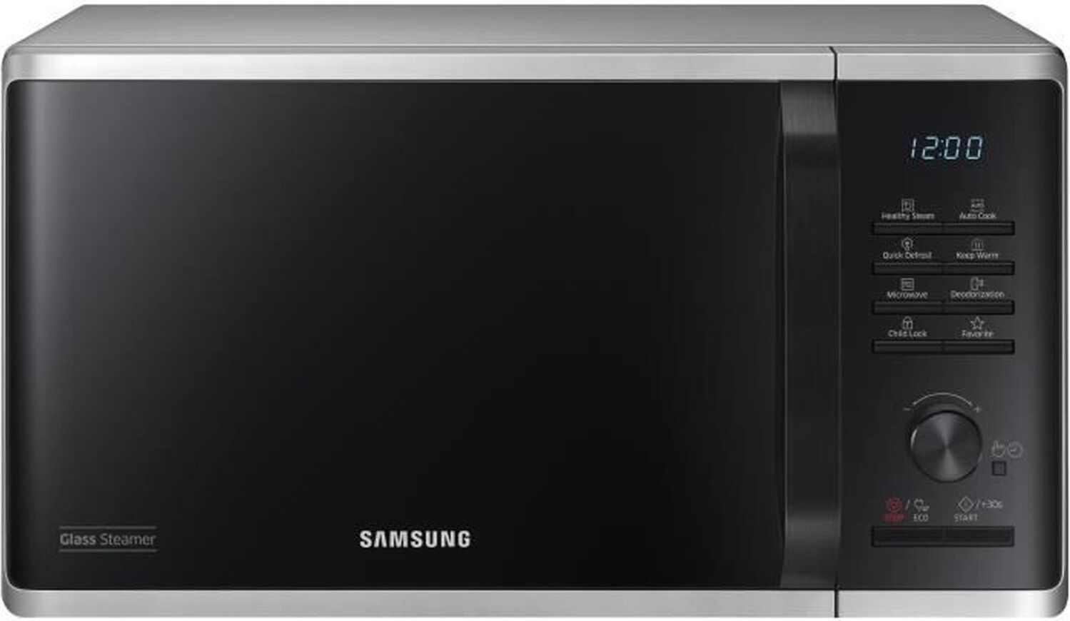 SAMSUNG MS23K3555ES SOLO Mikrowelle 23L - 800 W - 20 Programme - Schwarz und Silber MS23K3555ES/EF