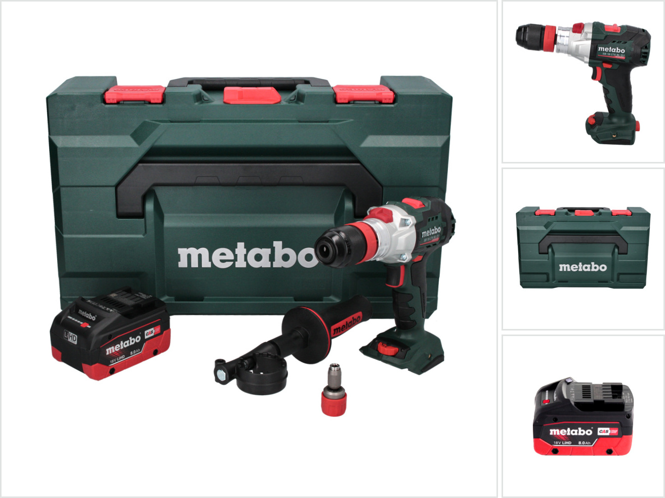 Metabo SB 18 LTX BL Q I Akumulátorová príklepová vŕtačka 18 V 130 Nm bez kefiek + 1x akumulátor 8,0 Ah + metaBOX - bez nabíjačky