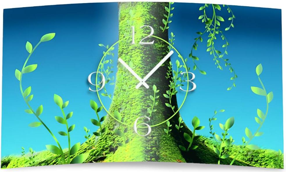 Baumstamm Designer Wanduhr modernes Wanduhren Design leise kein ticken dixtime 3D-0102