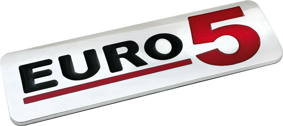 LAMPA Emblem Umweltschutz 3D verchromt - 170x50 mm - Euro 5 98125