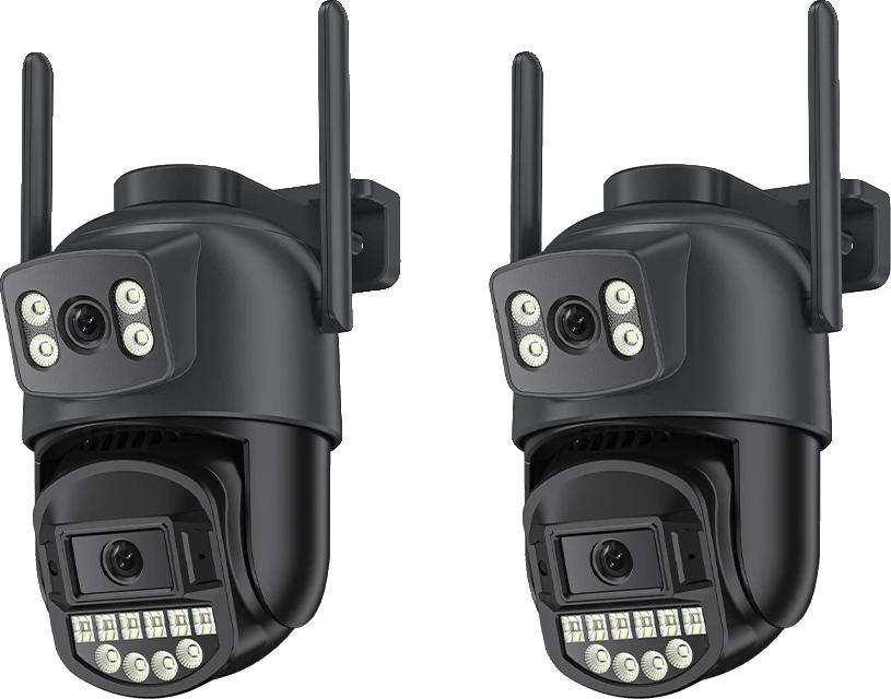 Monitorovacia kamera, dvojitý objektív, nočné videnie, 2ks CAM 64G karty, zástrčka EÚ