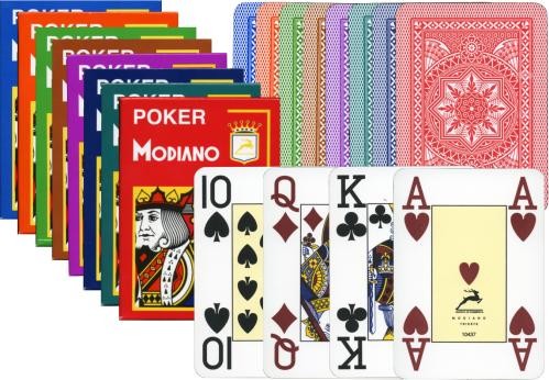 Modiano Poker Kartenspiel 100% Plastik Blau 