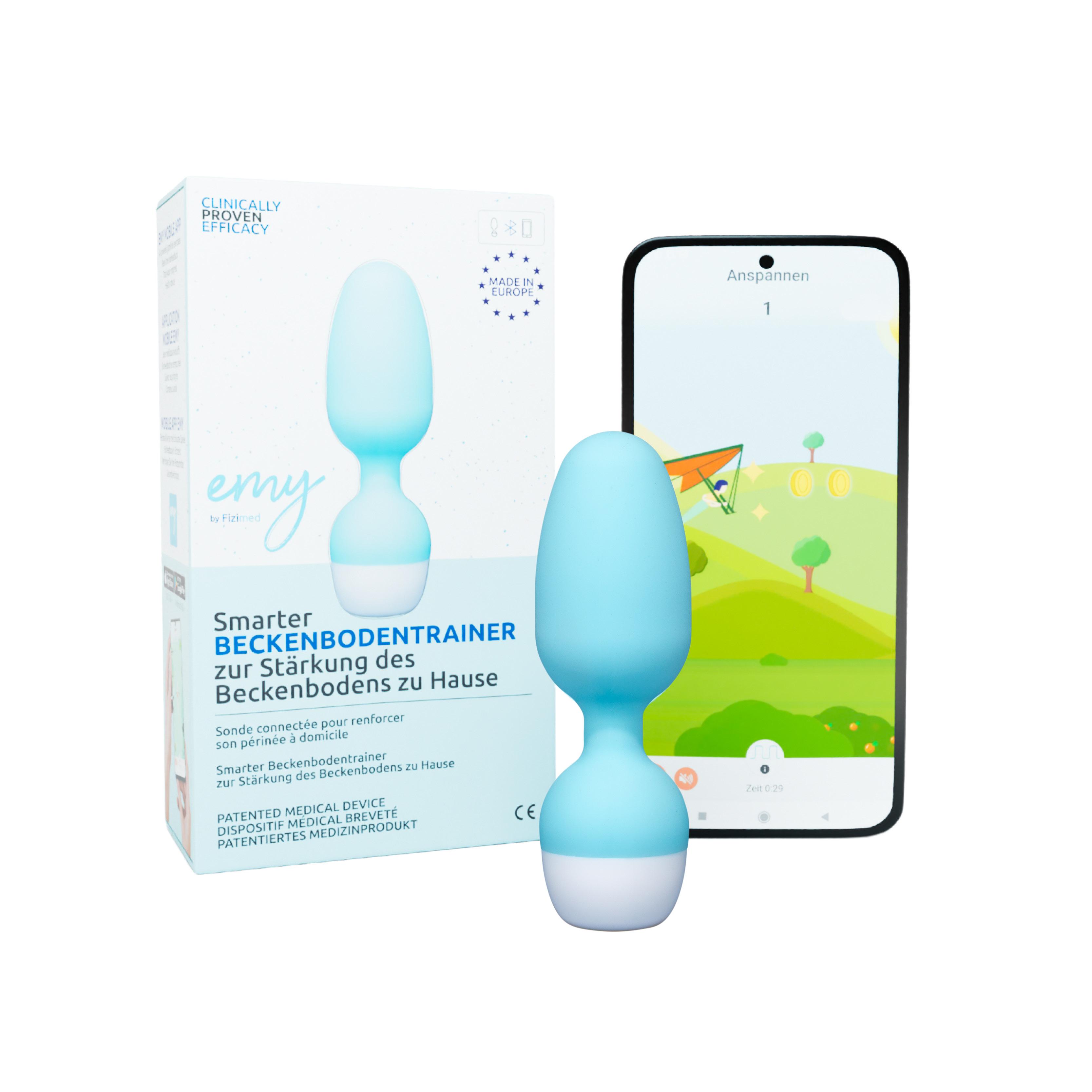 EMY Beckenbodentrainer für Frau | Kegel-Übungsgerät mit App | Stärkt die Beckenbodenmuskulatur | Gegen Blasenschwäche & Inkontinenz | Fizimed Beckenbodentrainer Emy