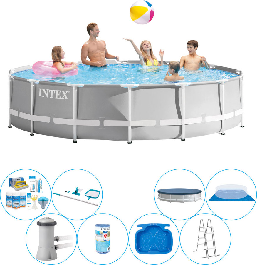 Bazén s príslušenstvom - Intex Prism Frame Round 427x107 cm