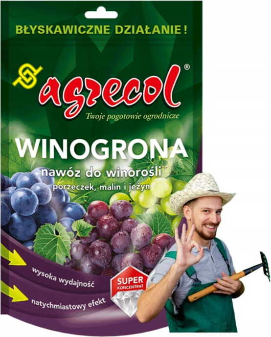 Agrecol Kristalldünger für Weinreben, Johannisbeeren, Himbeeren und Brombeeren, 350L Lösung