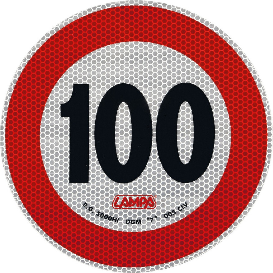 Lampa Geschwindigkeitsaufkleber Kennzeichnung Geschwindigkeitsbegrenzung - 100 Km/h 98444