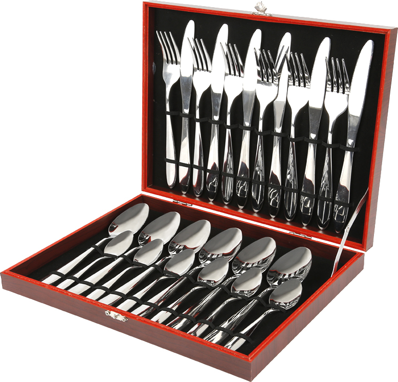 JEOBEST Besteckset 24-tlg Besteck Tafelbesteck Edelstahl Besteck für 6 Personen Geschenkbox 581491