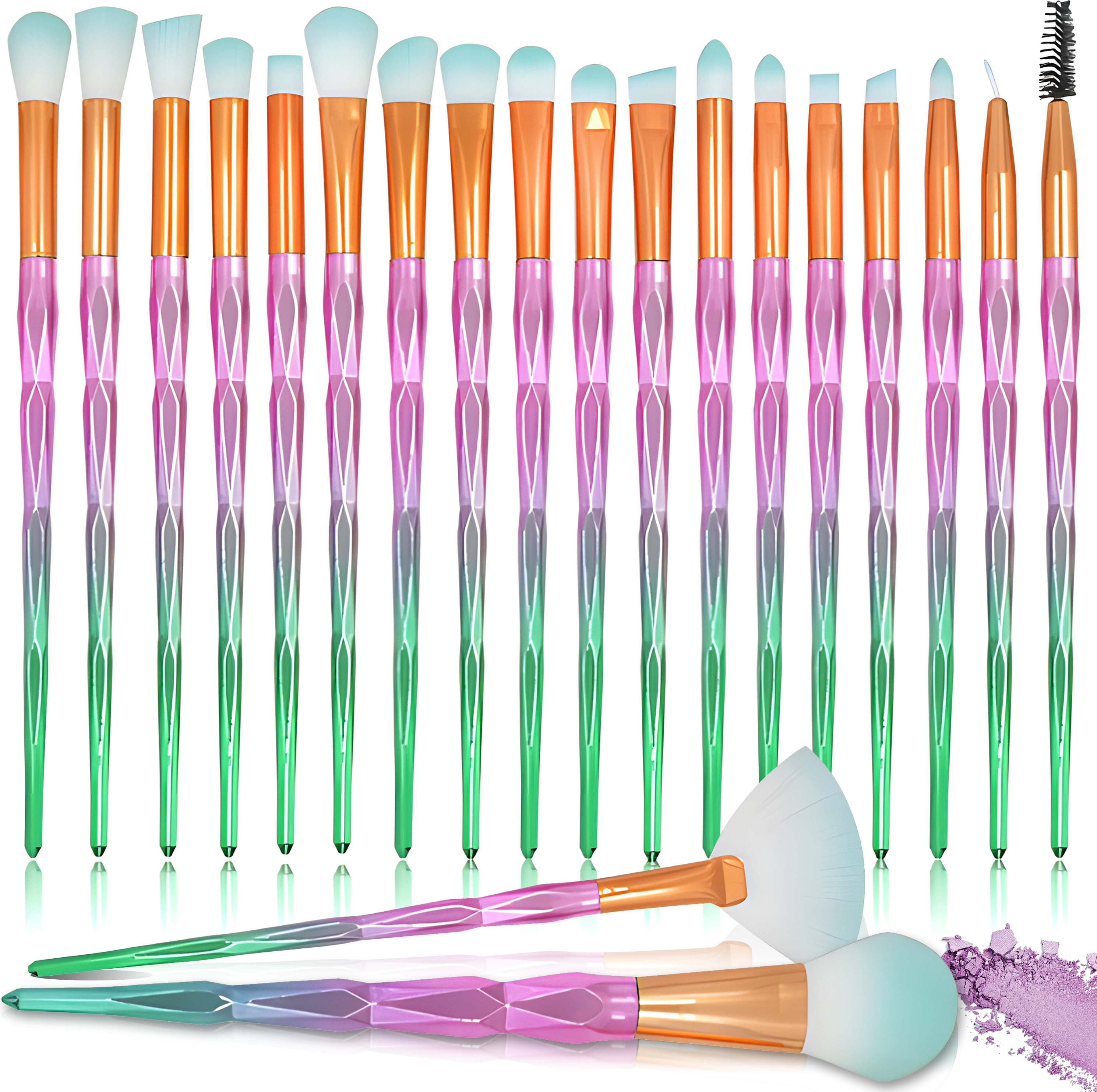20-teiliges Make-up-Pinsel-Set – Professionelle Bürsten Für Foundation, Lidschatten, Concealer & Rouge