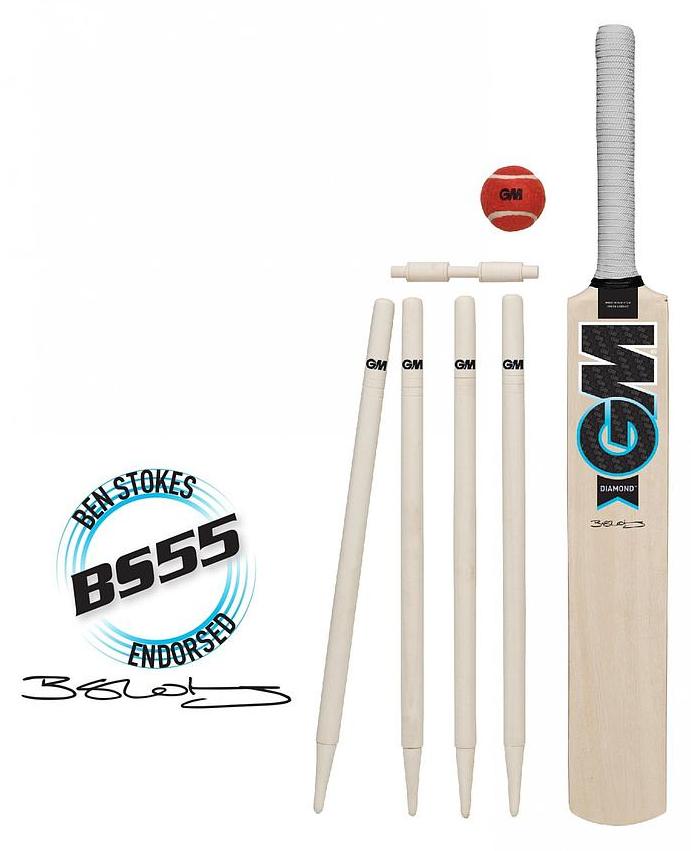 Gunn and Moore Cricket Set Diamond - Komplettes Cricket Set für Kinder GMA3013