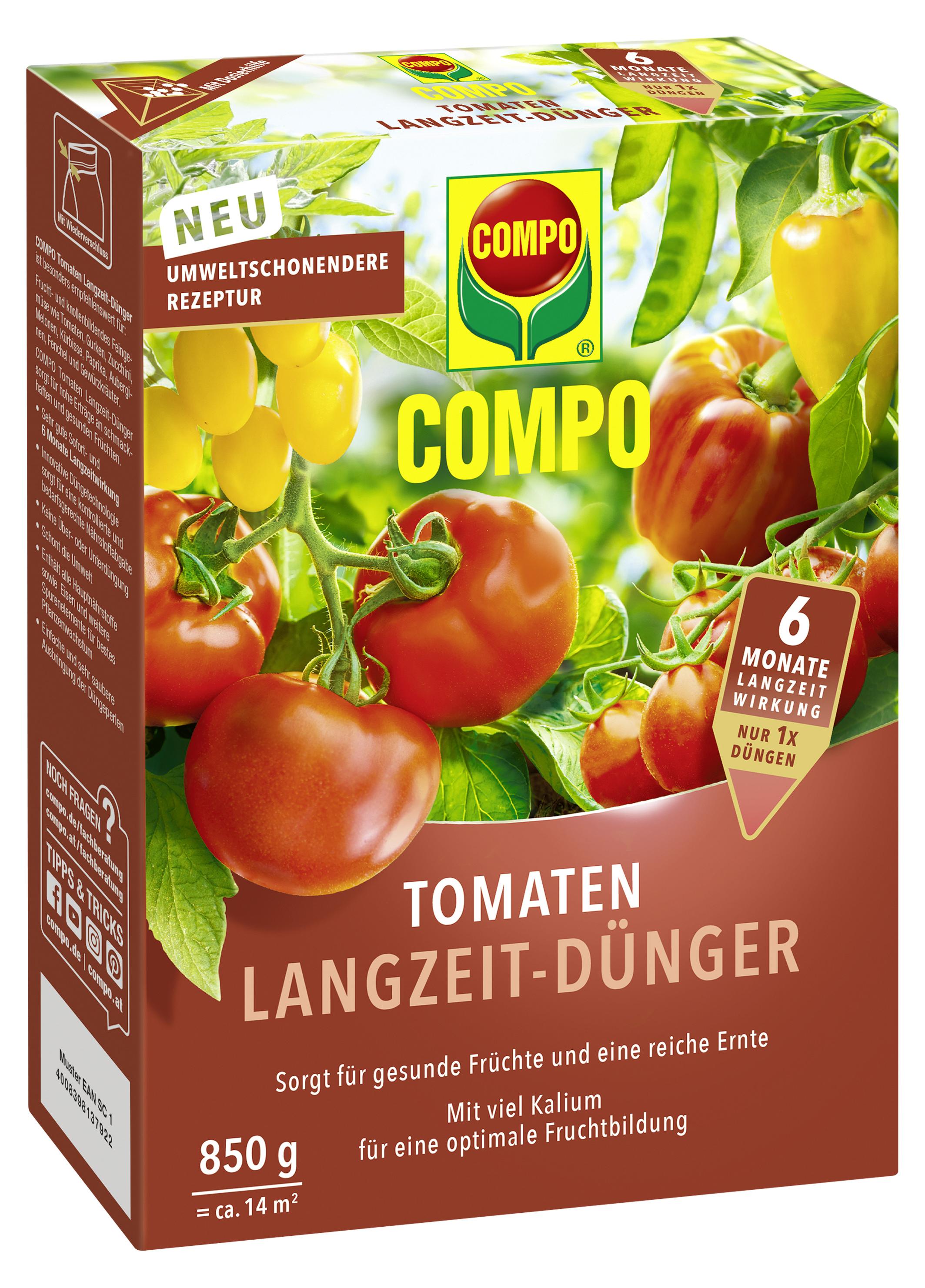 Tomaten Langzeit-Dünger Compo 850 g mineralischer Dünger mit Langzeitwirkung 2379202004-co