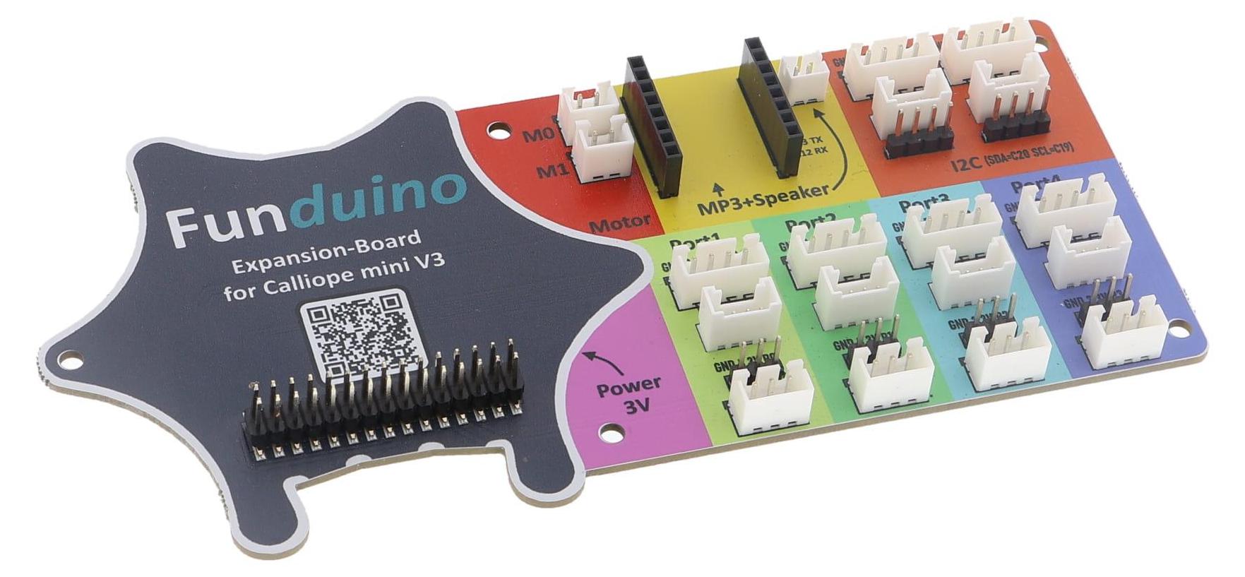 Funduino Expansion Board für Calliope Mini V3 Ausführung: Nur Expansion Board Funduino Expansion Board für Calliope Mini V3 : Nur Expansion Board