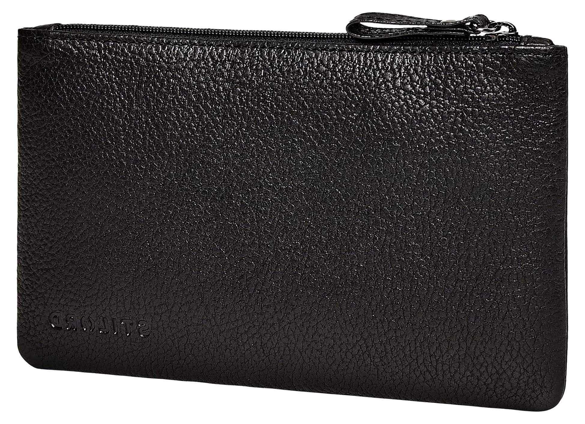Markenlos "Matti Banktasche Leder Herren Geldscheintasche klein Damen Geldetui Echtleder Vintage Geld Taschen Geldscheine Aufbewahrung Retro Tasche für Bargeld & Karten Farbe:schwarz