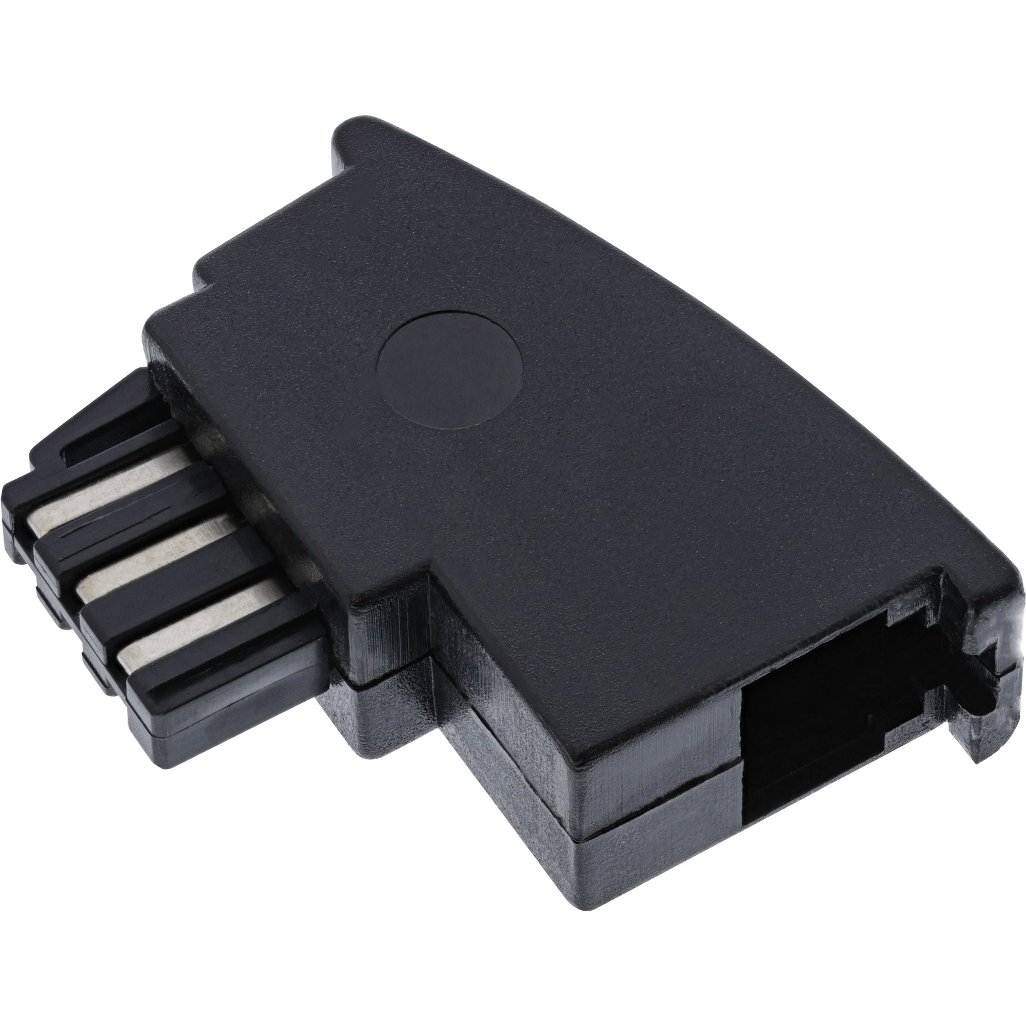 InLine TAE-F Adapter, TAE-F Stecker auf RJ11 Buchse, für Siemens, Telekom usw., RJ11 female, RJ11, Schwarz 69948B