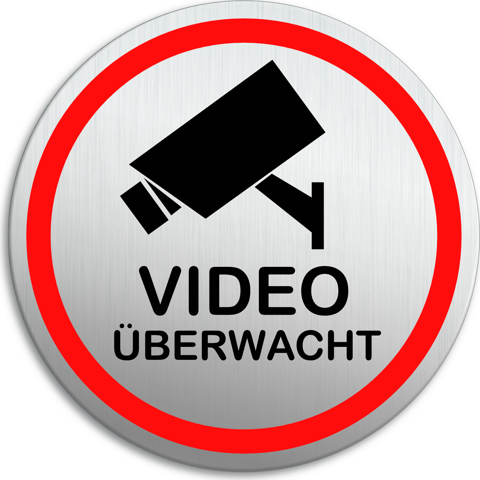 AUA SIGNALETIQUE Schild 'Videoüberwachung' – 200x75 Mm, Aluminium Dibond 3 Mm