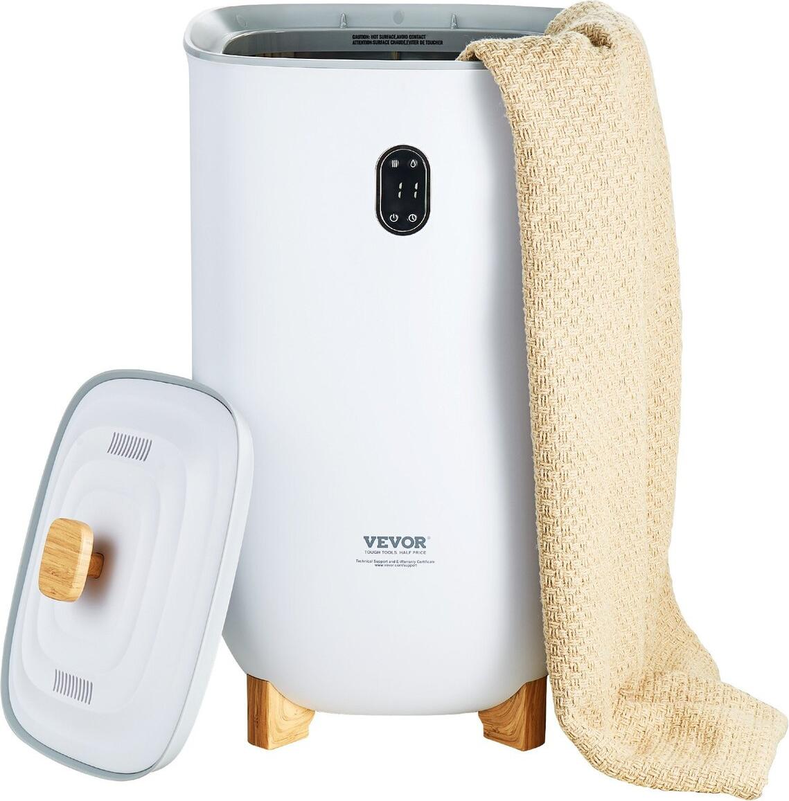 VEVOR 35 l großer Handtuchwärmer-Eimer mit LED-Bildschirm, Trocknungsfunktion und Timer, weiß E1672