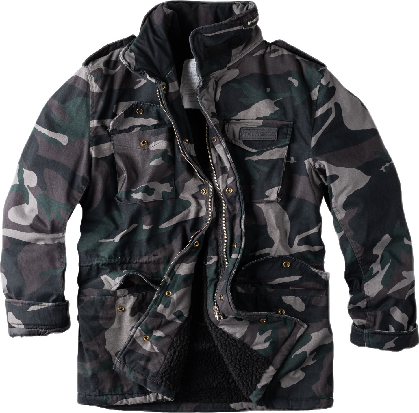 Surplus Raw Vintage Paratrooper Jacke I mehrere Farben S-5XL Oliv / XXL