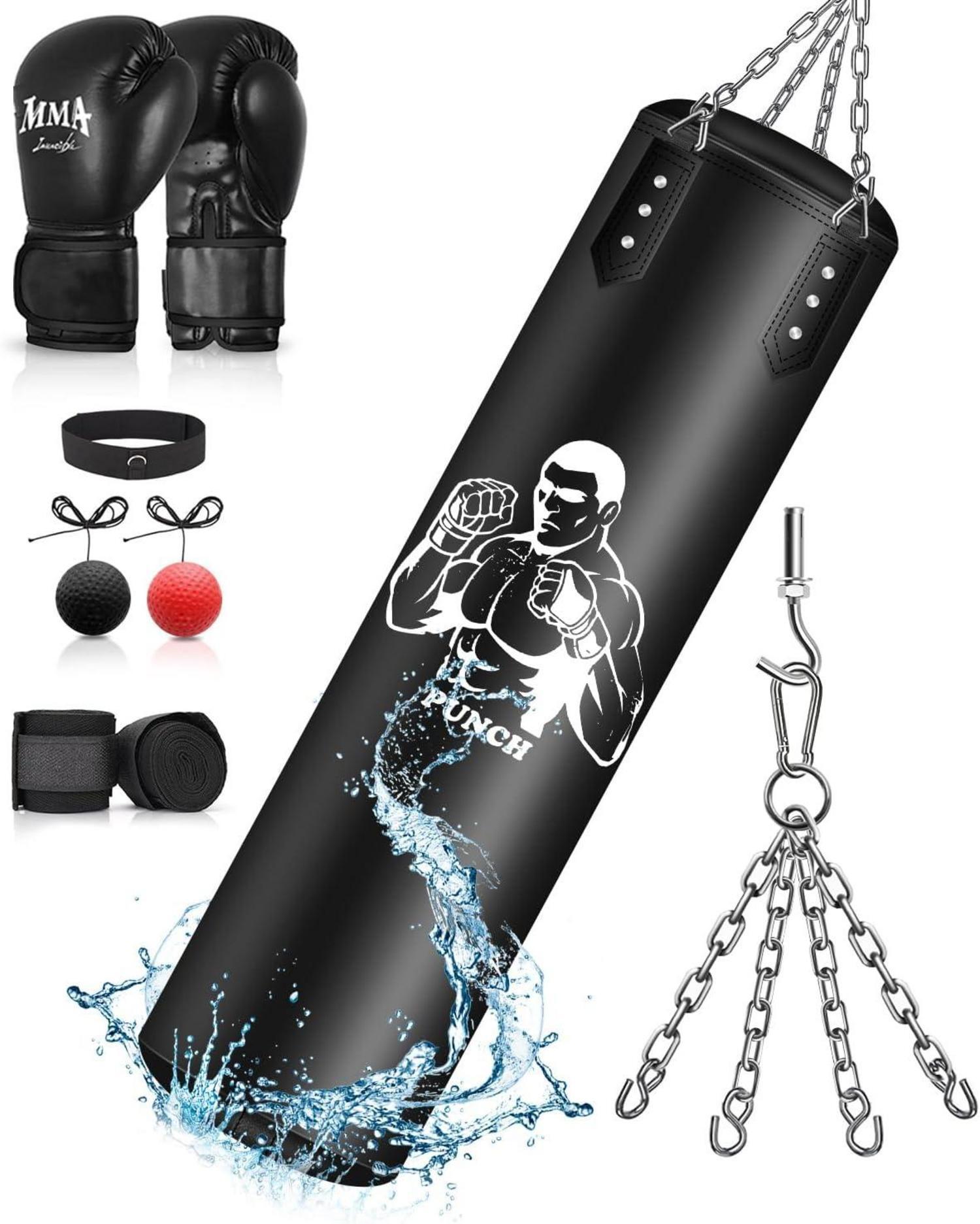 Sacco Da Boxe Autoportante NZQXJXZ 180cm - Per Allenamento MMA, Muay Thai E Fitness