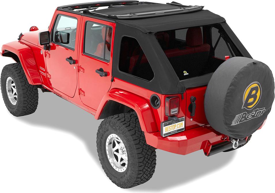 Bestop Ersatz Softtop Trektop NX Black Twill Replace-A-Top JK 07- 4 Türer 59723-17