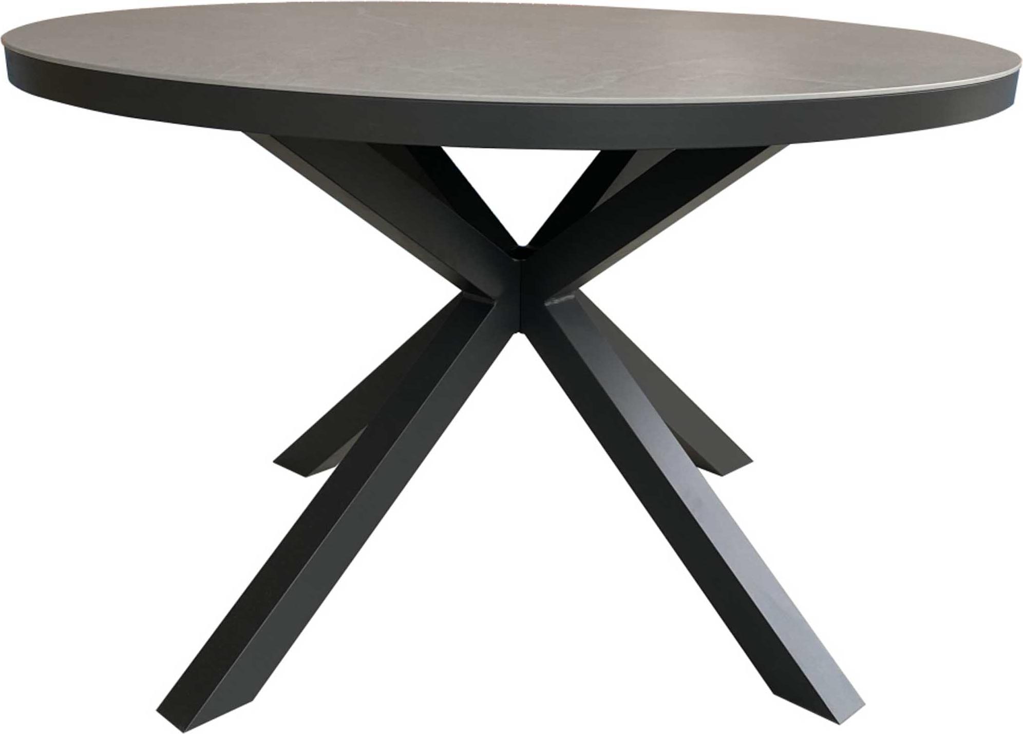 Tisch Almeria 120 cm rund light grey Aluminium