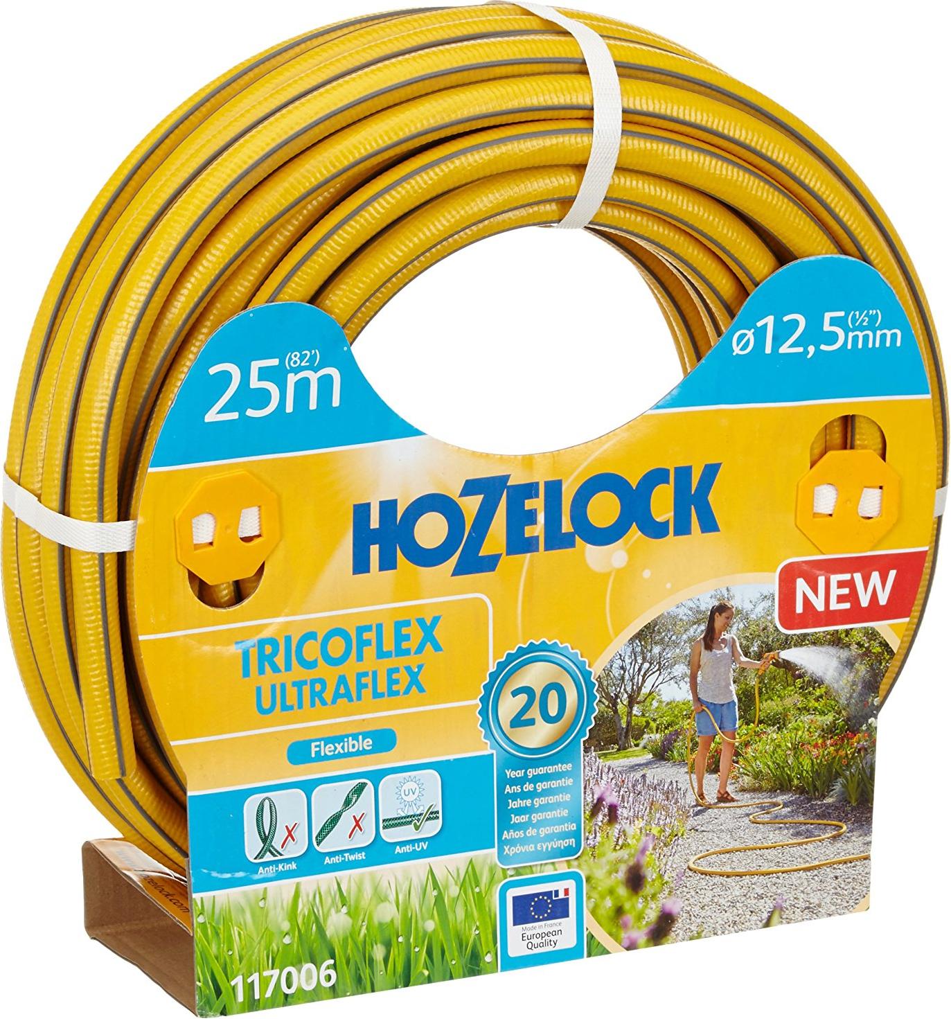 Hozelock 117006, 25 m, Grau, Gelb, Nur der Schlauch, PVC, 1,25 cm, Frankreich