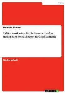 Sonstige Verlage Indikationskarten für Reformmethoden analog zum Beipackzettel für Medikamente