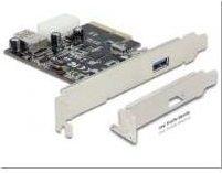 Delock PCI Express x4 karta > 1 x externý + 1 x interný SuperSpeed USB 10 Gbps (USB 3.1 Gen 2) Typ A Buchse (89399)