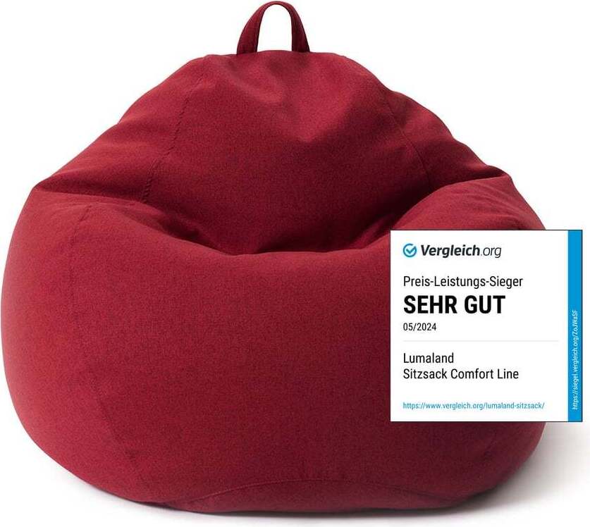 Lumaland Sitzsack Comfort 250l rot LL-20849-020