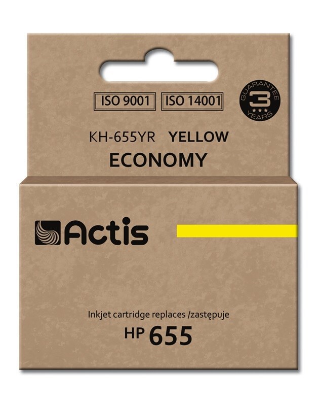Actis, Náhradná žltá atramentová kazeta pre tlačiareň HP (náhrada za 655 CZ112AE)