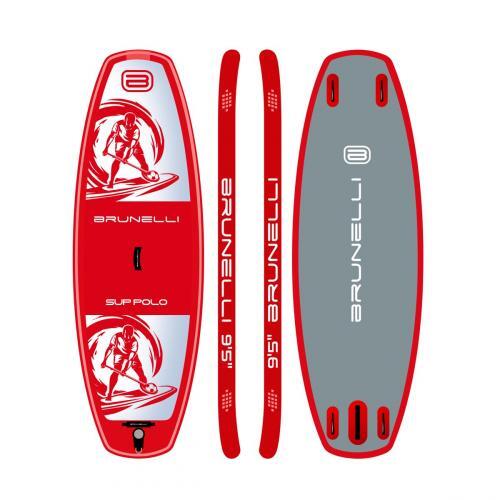 Brunelli SUP POLO BOARD iSUP Stand Up Board nafukovací Allround Team Board červený