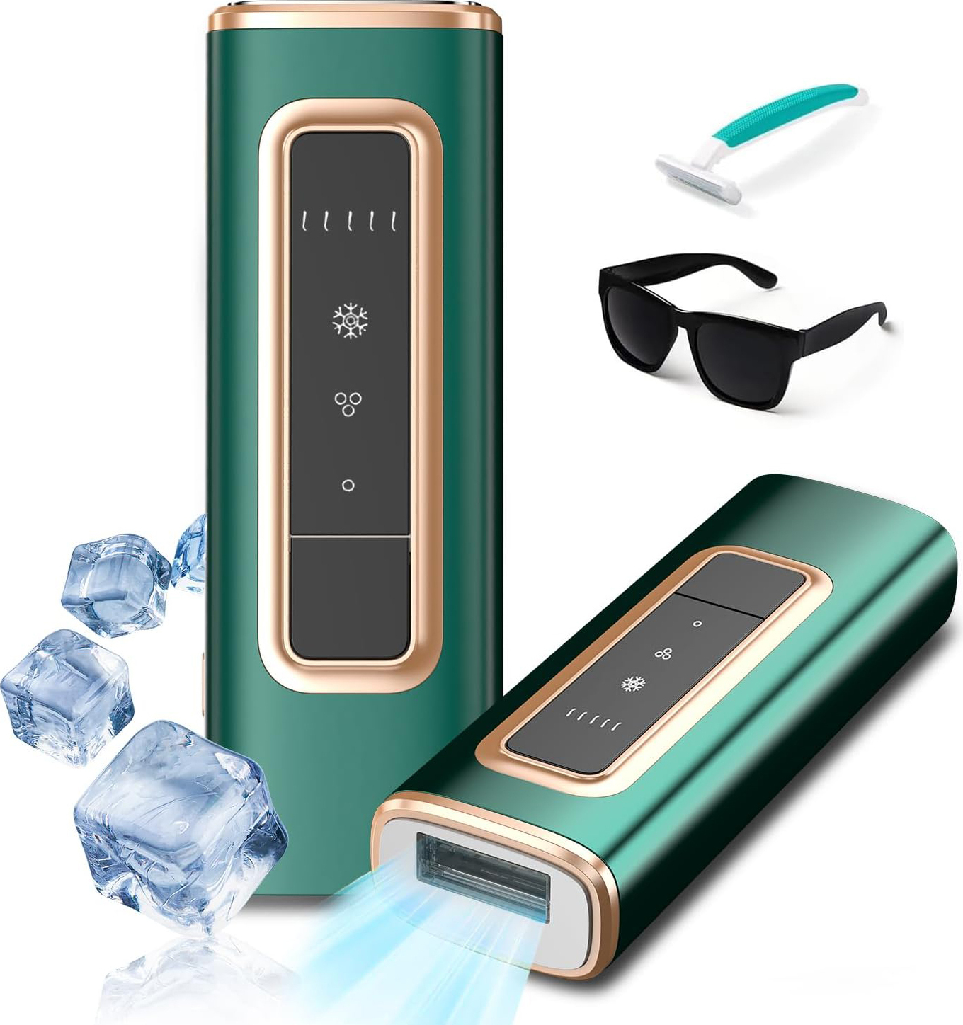 MODFU Laser Haarentfernung, IPL Geräte Haarentfernung Zuhause, 999,999 Lichtimpulse, Dauerhafte Schmerzlos Haarentfernung Haarentfernungsgerät