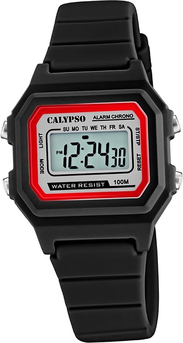 Uni hodinky Calypso Plastic K5802/6 Digitálne športové náramkové hodinky čierne D2UK5802/6