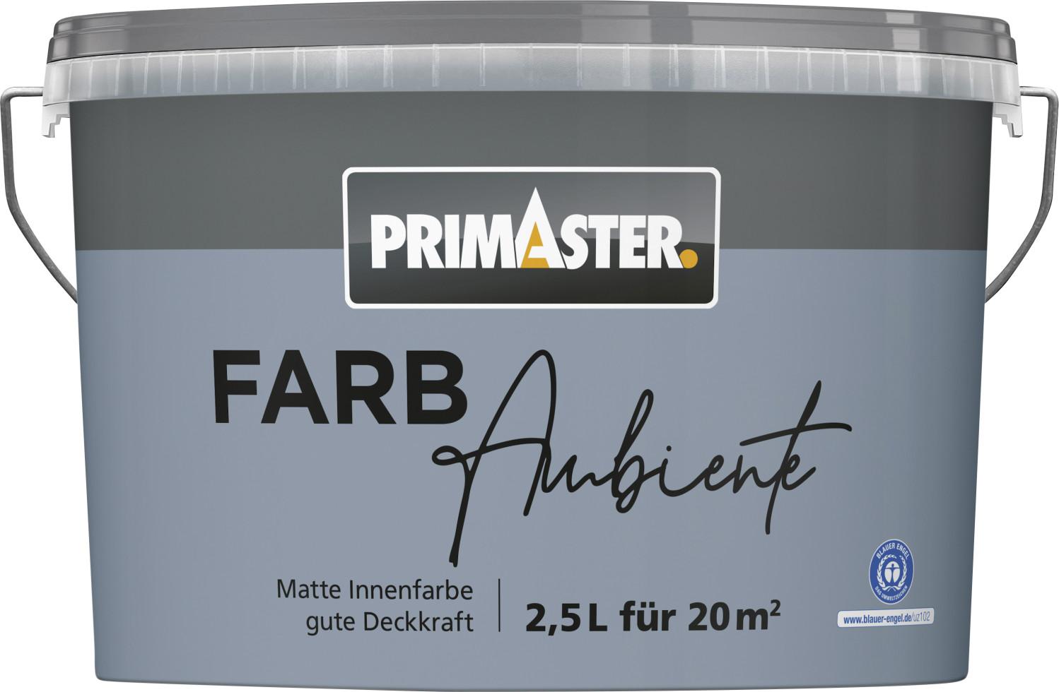 Primaster Farbambiente Wandfarbe matt nebelblau 2,5 L