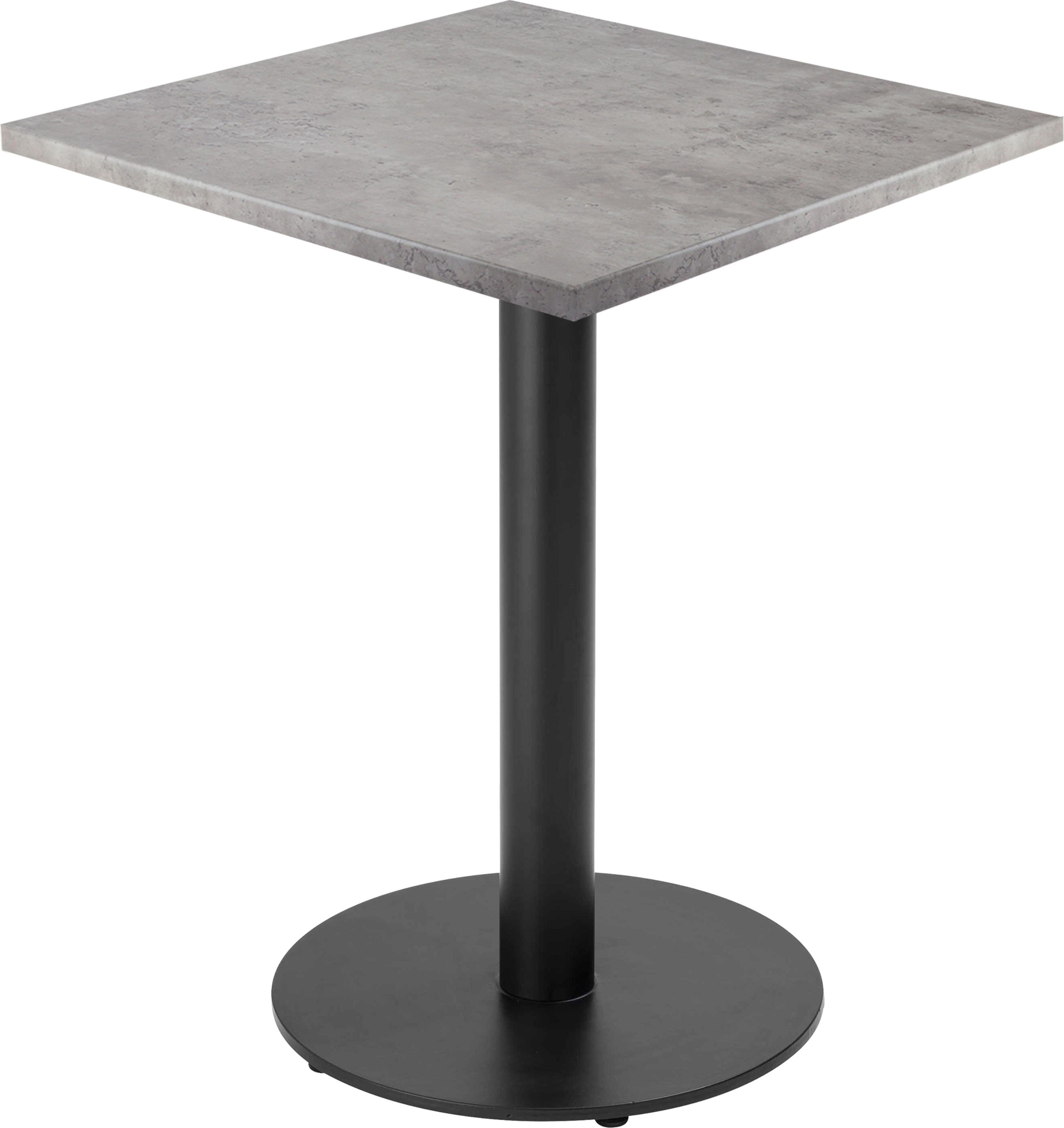 Tisch 60 cm schwarzes Bein und graue Betonbeschichtung - Oviala Rivoli 113159