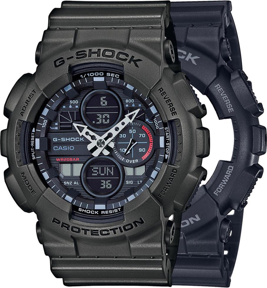 Zegarek Casio G-Shock SET GA-140-1A1ER + BEZEL 10467795 + PASEK 10467764 20BAR