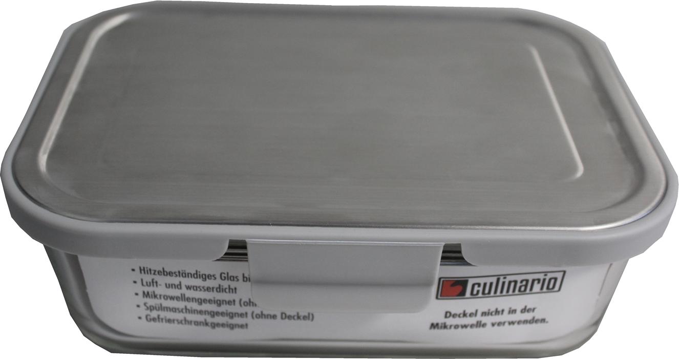 Frischhaltedose Grau 1,5 Liter Glas mit Kunststoffdeckel neuetischkultur