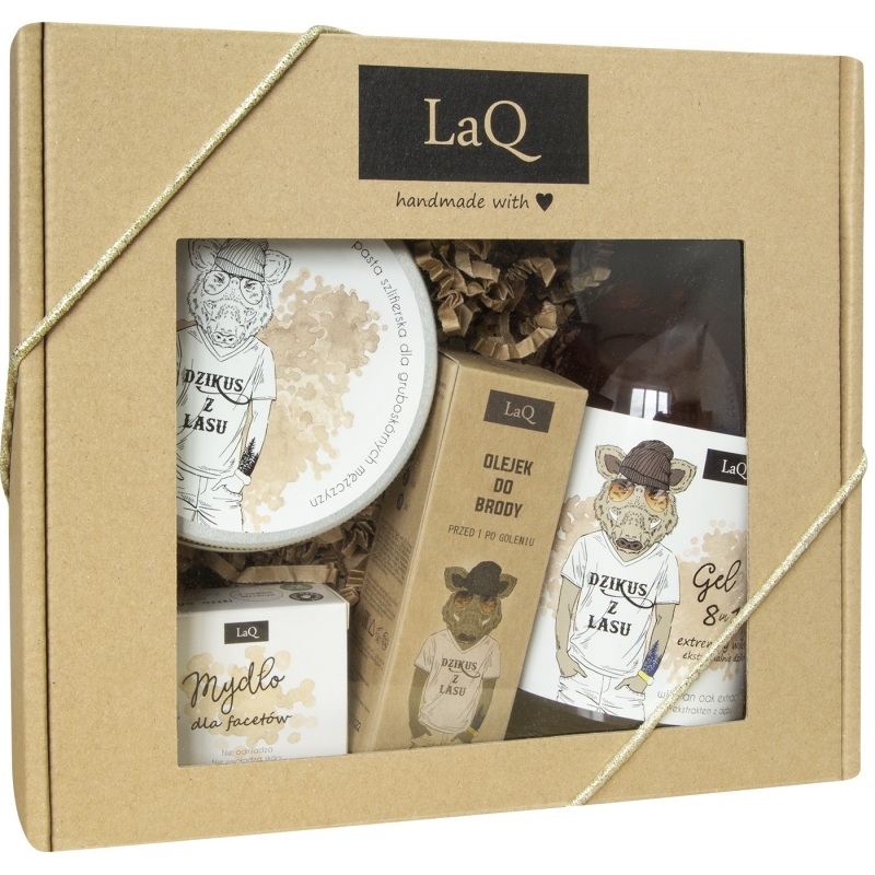 LaQ Divoký Zviera z Lesa Balenie Sprchový Gél 500ml + Peeling + Mydlo + Olej