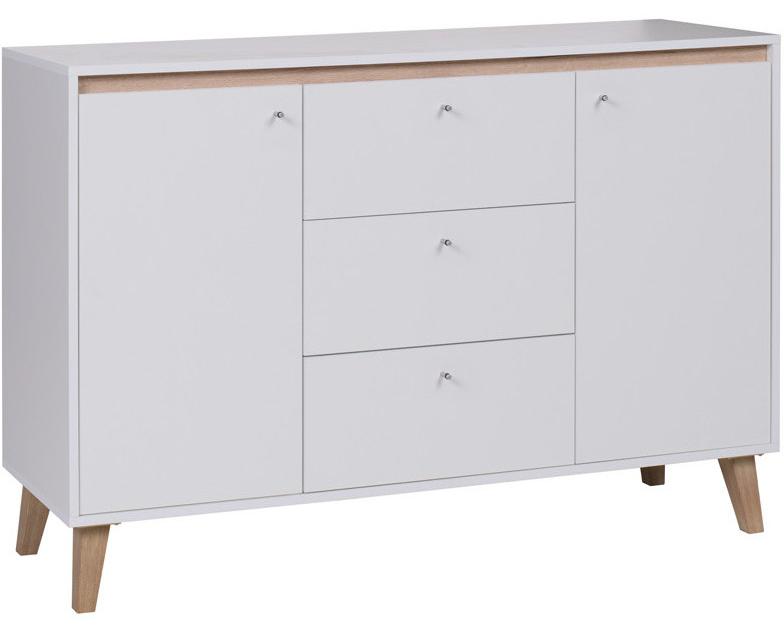 Mebline Group Kommode VIEDO BJ04 weiß / san remo SONDERANGEBOT