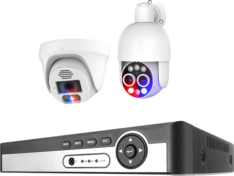 8-kanálový bezpečnostný kamerový systém NVR, rozlíšenie 8 MP Ultra HD, inteligentná detekcia AI, 8CH NVR 2 CAM 8MP, žiadny
