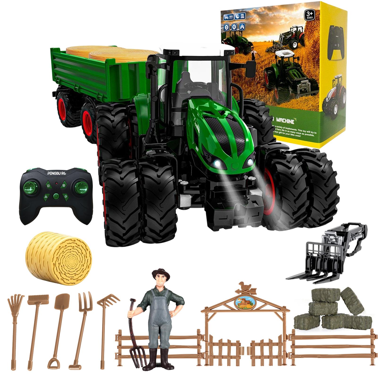 ESUN RC-Traktor Ferngesteuerter Traktor Ferngesteuert, Traktor Spielzeug ab 3 4 jahre