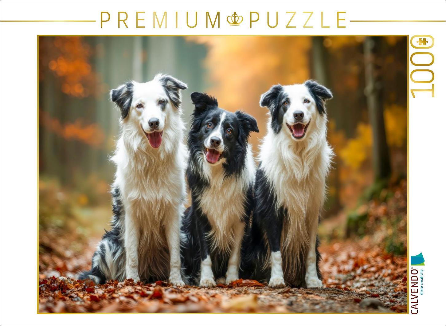 CALVENDO Puzzle Gruppenfoto im Wald | 1000 Teile Lege-Größe 64x48cm Foto-Puzzle für glückliche Stunden