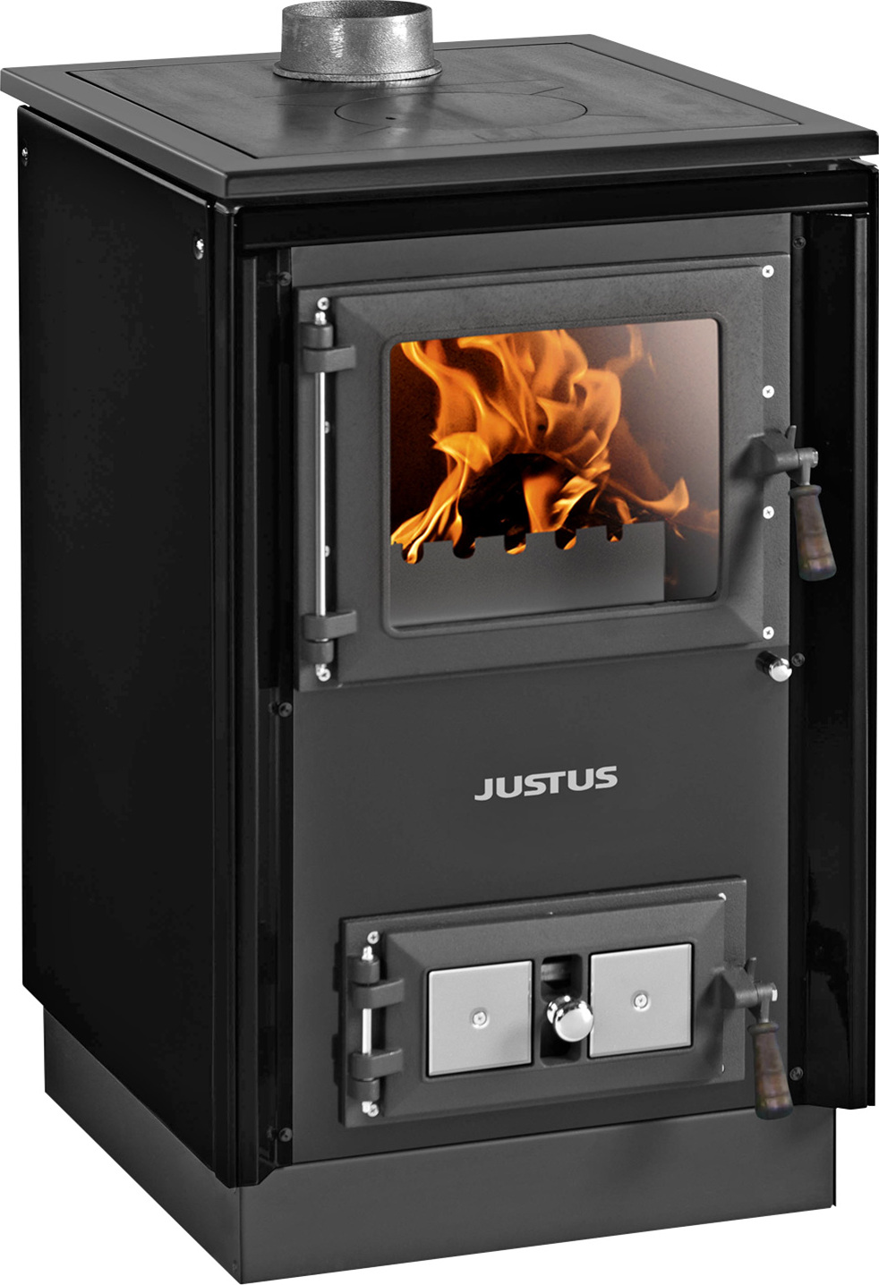Küchenherd Justus Festbrennstoffherd Rustico-50 2.0 Stahlkochf. schw. 1862 11