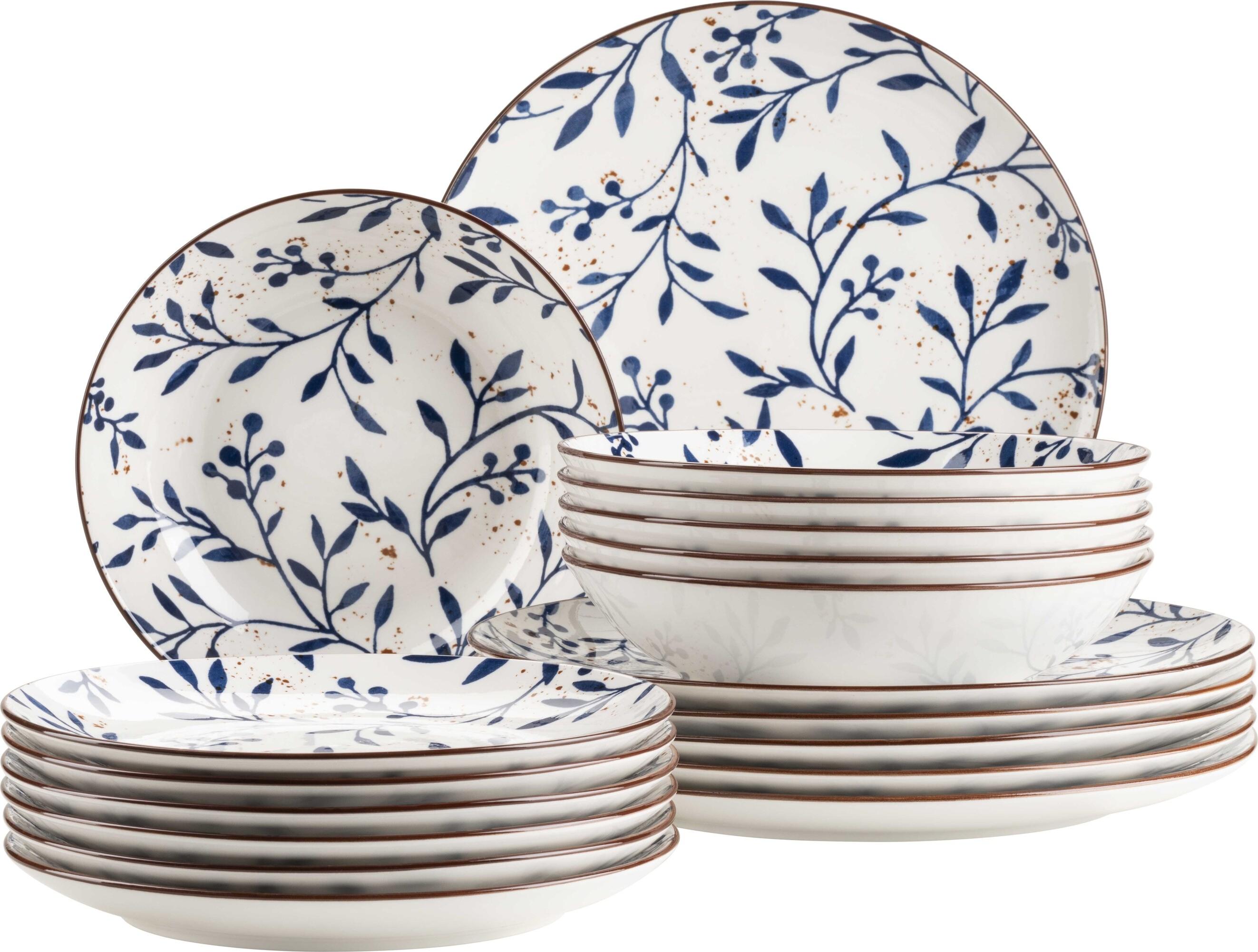 Teller Set, Porzellan Teller Set, Porzellan Olive Mäser