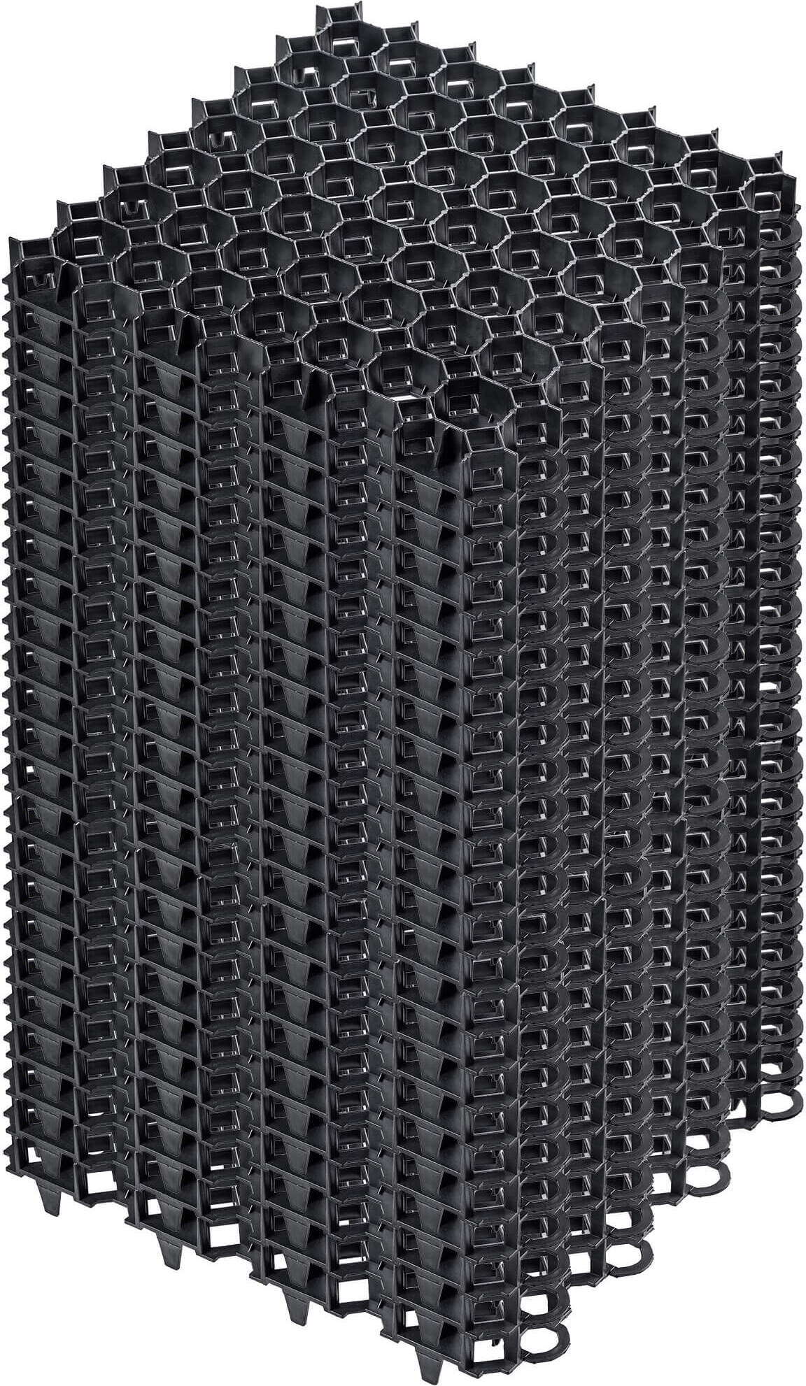 KADAX Rasengitter aus Kunststoff "Forsa", Paddockplatte, Rasengitterplatten, Schwarz, 50cm, 24 Stück K3942